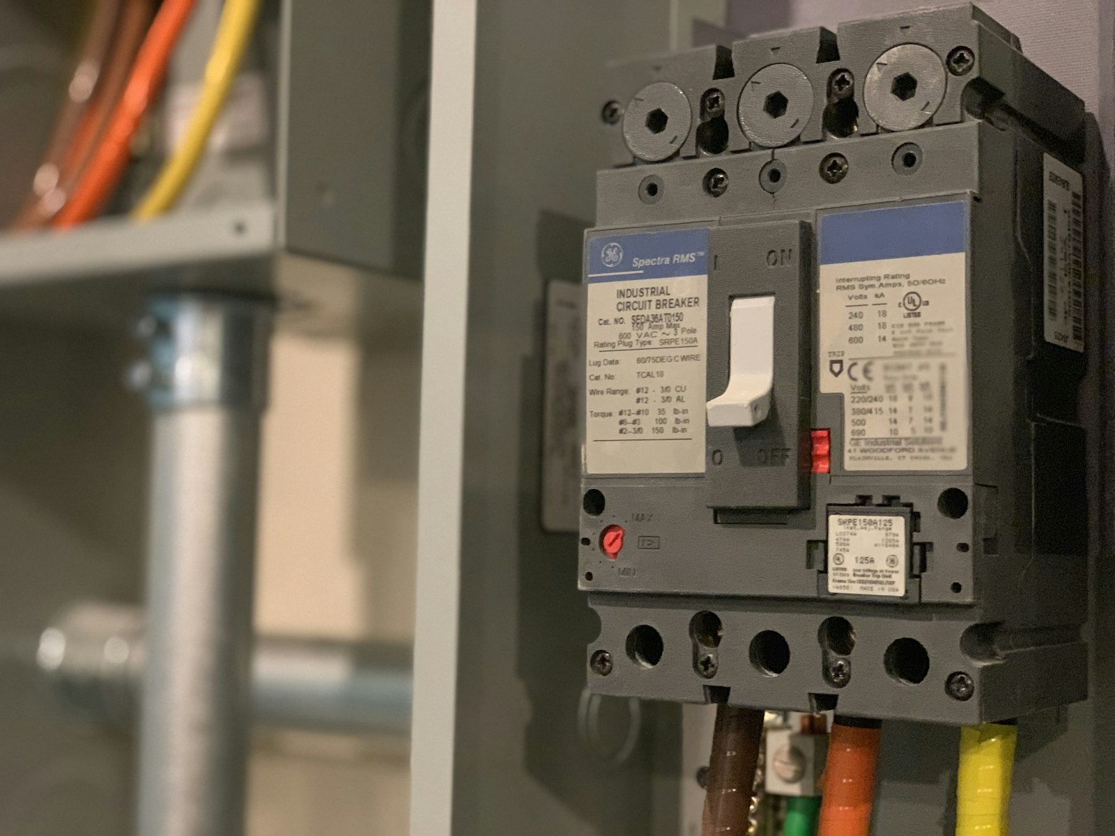 Gray electrical switch box